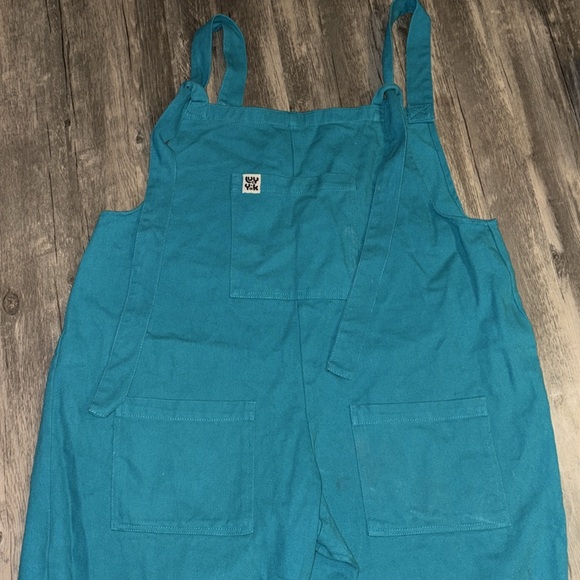 Lucy & Yak rare teal dungarees overalls - size 30 organic cotton - Picture 3 of 12